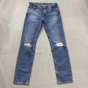 Levis Jeans Mens 30x32 (Fits 29x31) Blue Denim Pants 511 Slim Fit Distressed